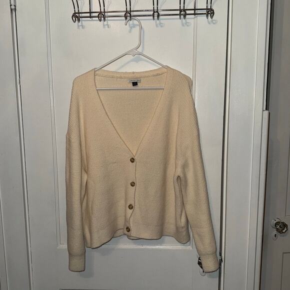 American Eagle Women's Button Up Cream Cardigan size S - Picture 1 of 6